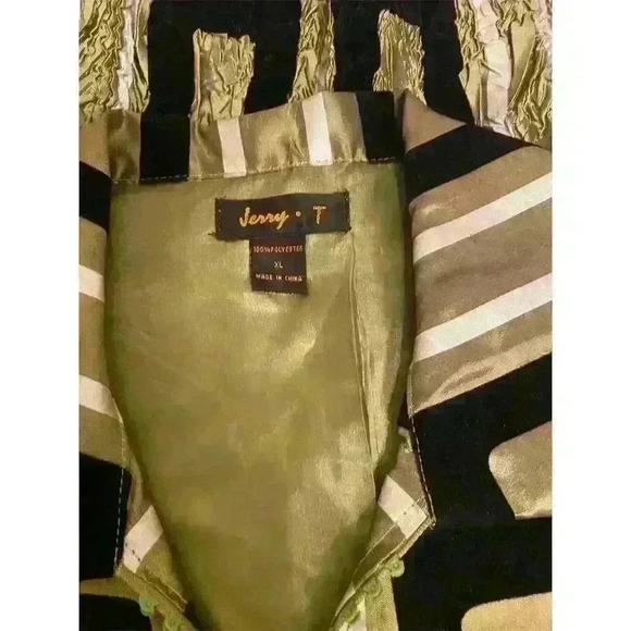 Jerry T Women's XL Geometric Print Zip Jacket Multicolor - Picture 3 of 6